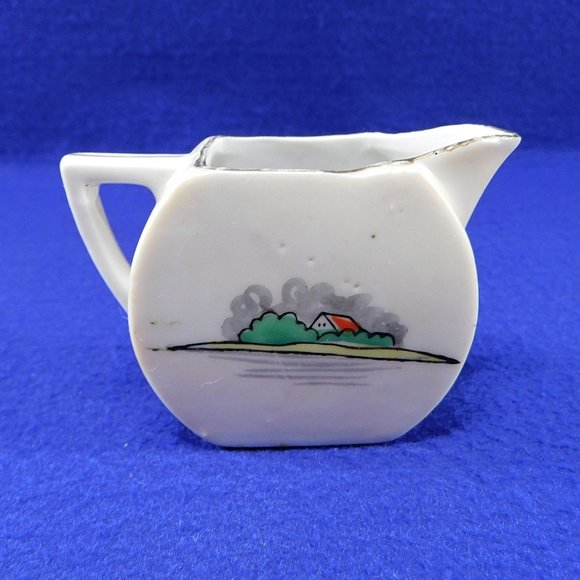 Vintage Miniature Pitcher / Toothpick Holder Handpainted Japan 3" - Picture 4 of 8